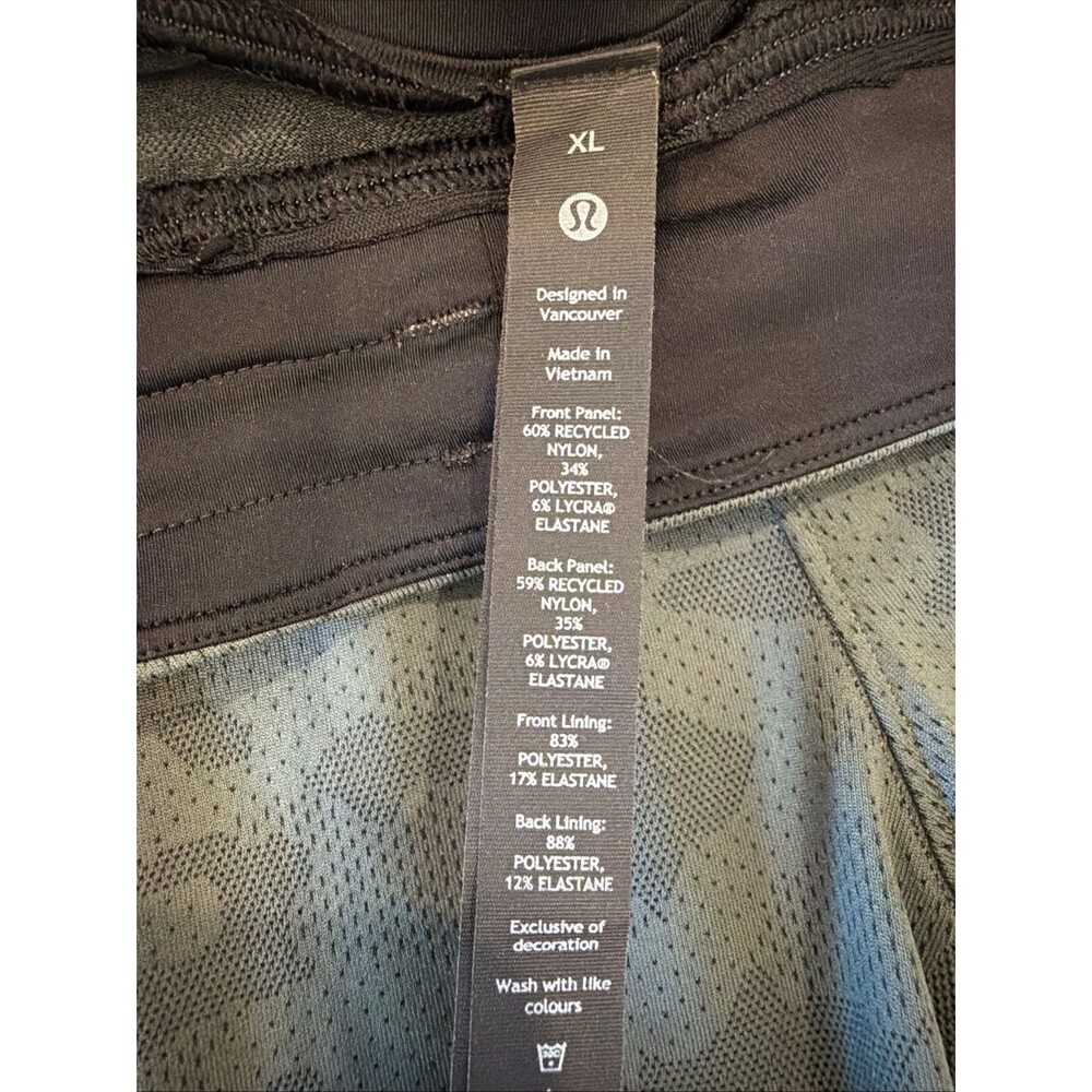 Lululemon License To Train Linerless Shorts 7” Green Camo Multi Mens XL LM7AZNS - Picture 4 of 9